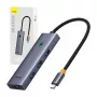 Baseus 4in1 Hub UltraJoy USB-C to USB 3.0 Gray Cable
