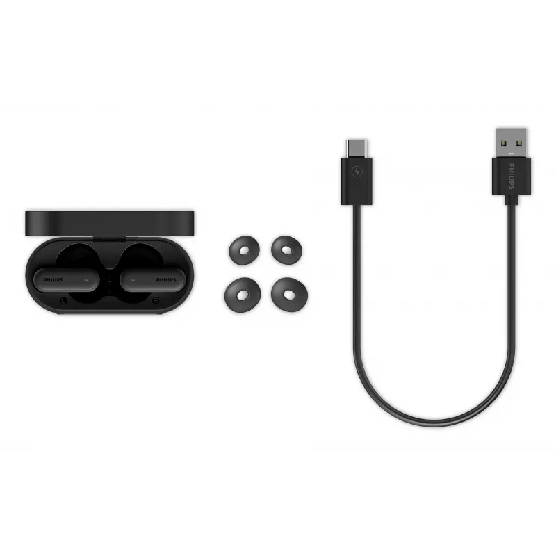 Headset Philips TAT6000BK/00 True Wireless Stereo (TWS) Bluetooth In-ear, 20–20000 Hz, 10 m, Black