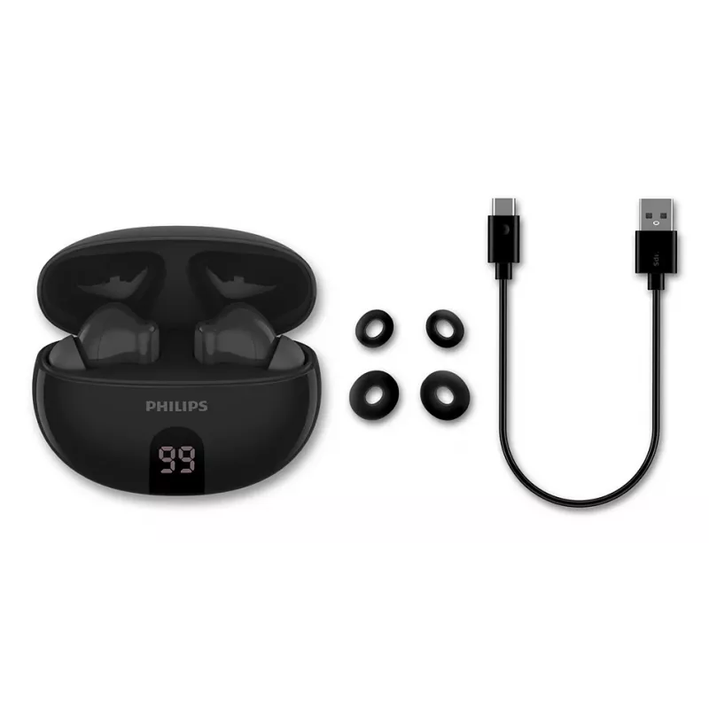 Wireless in-ear headset Philips TAT2520BK/00 — Bluetooth, 20–20000 Hz, 10 m range, 40 g, black