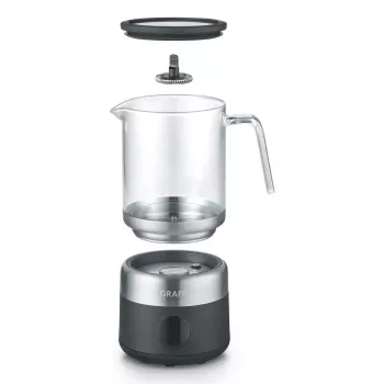 Milk Frother Graef MS802 Automatic — 600 W, Glass Bowl, Stainless Steel & Black