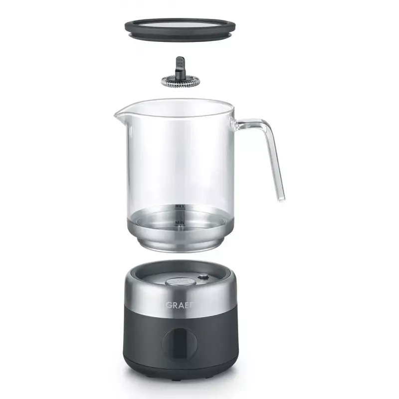 Milk Frother Graef MS802 Automatic — 600 W, Glass Bowl, Stainless Steel & Black