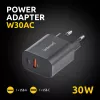 Power Adapter Intenso W30AC 30W USB-A USB-C Black