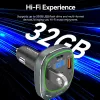 Car charger Vention 3-Port USB (USB-C + 2× USB-A) 30W/18W/5W Black