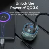 Car charger Vention 3-Port USB (USB-C + 2× USB-A) 30W/18W/5W Black