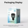 Car charger Vention 3-Port USB (USB-C + 2× USB-A) 30W/18W/5W Black