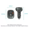 Car charger Vention 3-Port USB (USB-C + 2× USB-A) 30W/18W/5W Black