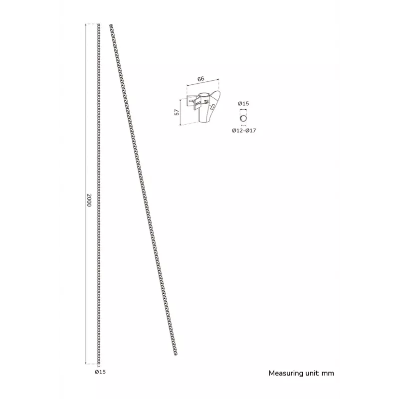 Cable management sleeve Neomounts ADS06-140BL for Ø15 mm cables, black