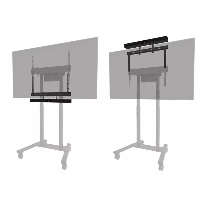 Videobar mount Neomounts AV30-500BL for 43–110 inch displays — VESA up to 600×400, max 10 kg, width 900 mm
