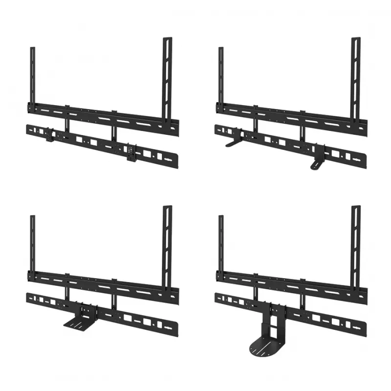 Videobar mount Neomounts AV30-500BL for 43–110 inch displays — VESA up to 600×400, max 10 kg, width 900 mm