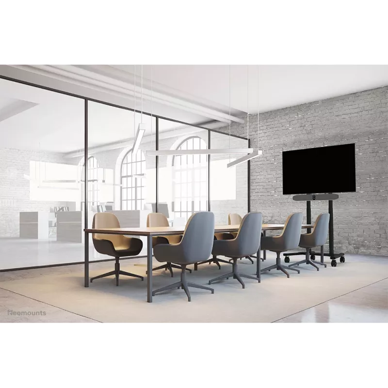 Videobar mount Neomounts AV30-500BL for 43–110 inch displays — VESA up to 600×400, max 10 kg, width 900 mm