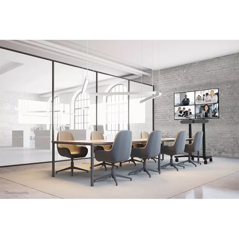 Videobar mount Neomounts AV30-500BL for 43–110 inch displays — VESA up to 600×400, max 10 kg, width 900 mm