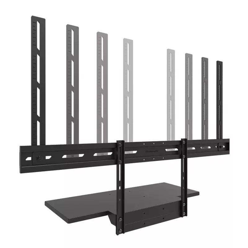 Shelf keyboard kit Neomounts AV40-500BL for 43–110 inch screens, VESA up to 600x400, max load 2.5 kg, 900×279×640 mm