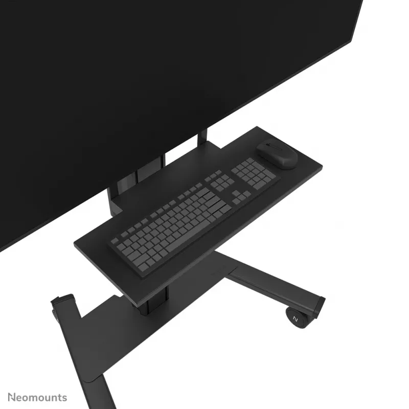 Shelf keyboard kit Neomounts AV40-500BL for 43–110 inch screens, VESA up to 600x400, max load 2.5 kg, 900×279×640 mm