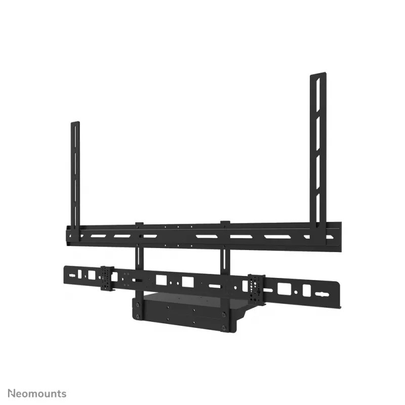 Videobar and laptop shelf kit Neomounts AV60-500BL for 43–110 inch displays, VESA up to 600x400, max load 8 kg, width 900 mm