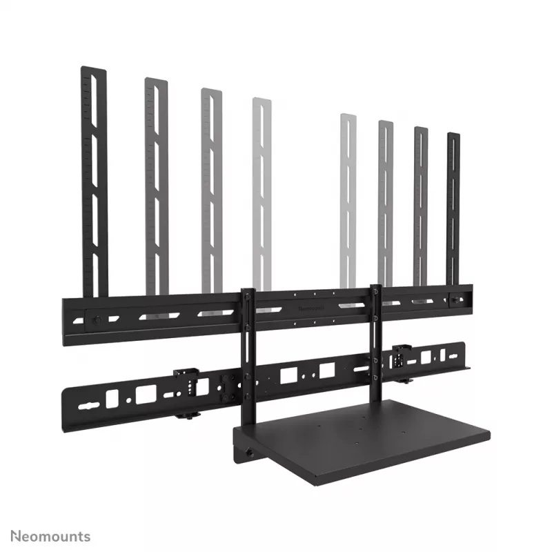 Videobar and laptop shelf kit Neomounts AV60-500BL for 43–110 inch displays, VESA up to 600x400, max load 8 kg, width 900 mm
