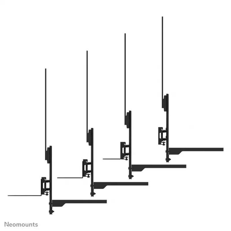 Videobar and laptop shelf kit Neomounts AV60-500BL for 43–110 inch displays, VESA up to 600x400, max load 8 kg, width 900 mm