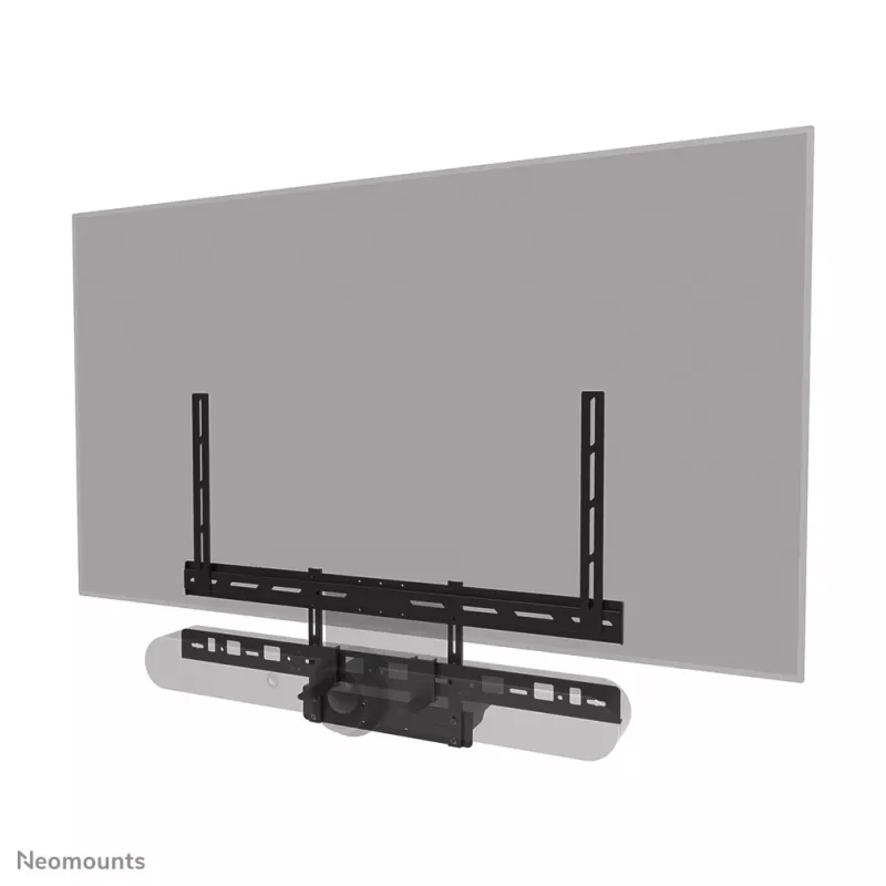 Videobar and laptop shelf kit Neomounts AV60-500BL for 43–110 inch displays, VESA up to 600x400, max load 8 kg, width 900 mm