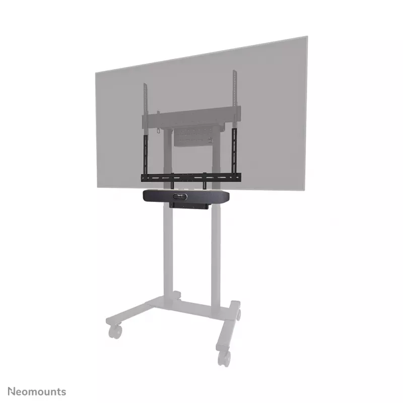 Videobar and laptop shelf kit Neomounts AV60-500BL for 43–110 inch displays, VESA up to 600x400, max load 8 kg, width 900 mm