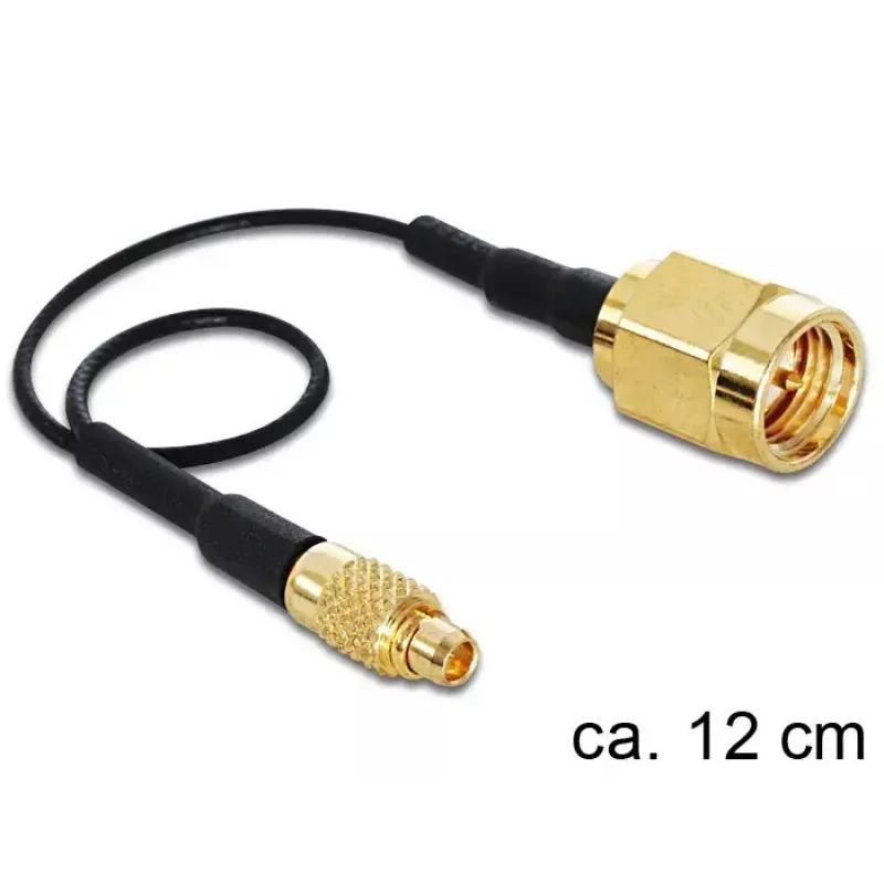 Coaxial Cable DeLOCK 88471 0.12 m MMCX SMA Gold Black
