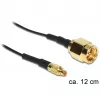 Coaxial Cable DeLOCK 88471 0.12 m MMCX SMA Gold Black