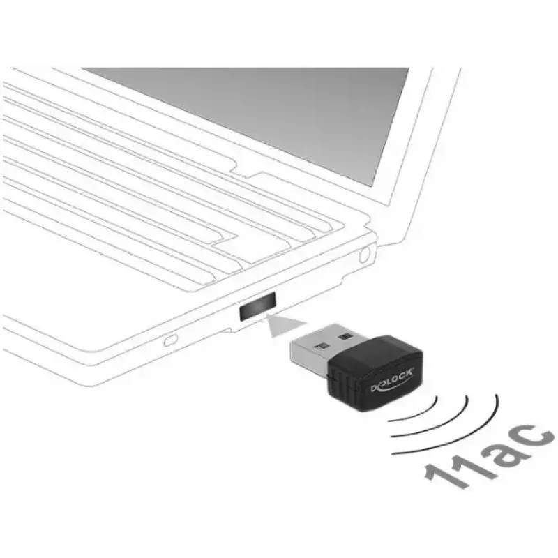 Network Card DeLOCK 12461 WLAN 433 Mbit/s
