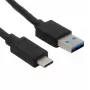 USB Cable Helos 181542 USB 3.2 Gen 2 1m USB A USB C Black