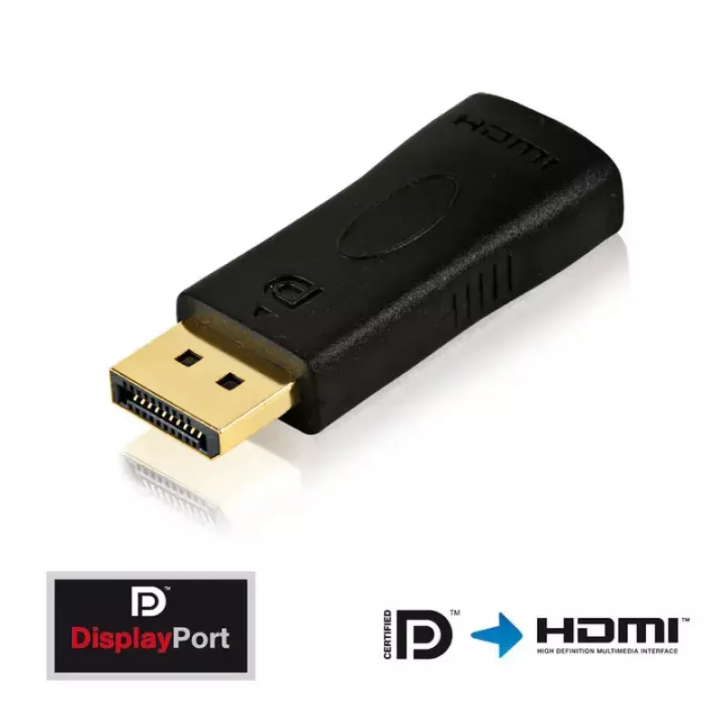 DisplayPort to HDMI adapter cable Innovation IT PI150 — DP to HDMI, gold-plated contacts, black