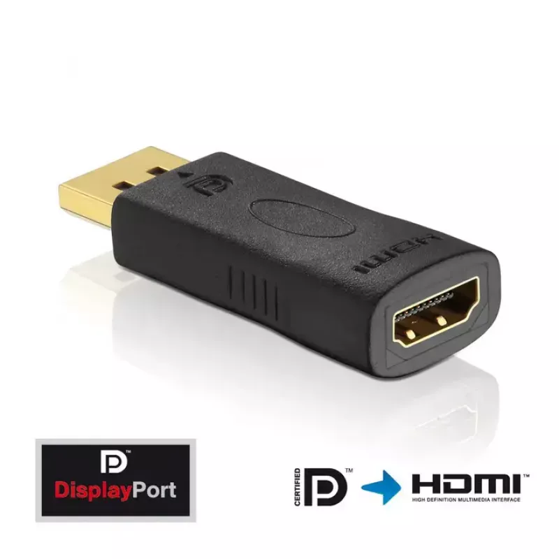 DisplayPort to HDMI adapter cable Innovation IT PI150 — DP to HDMI, gold-plated contacts, black