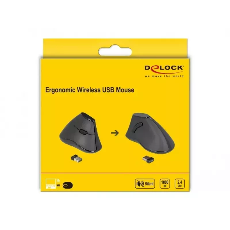 Mouse Office DeLOCK 12622 Right-hand RF Wireless Optical 1000 DPI