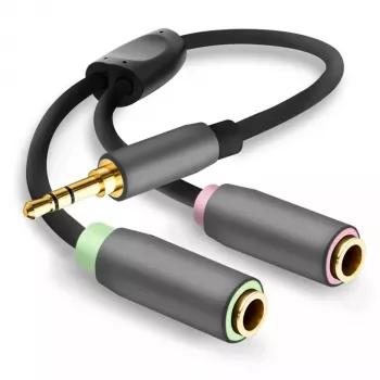 Audio splitter Helos 288715 Black Grey