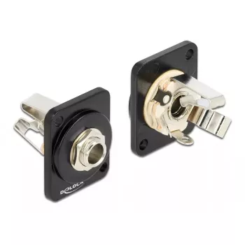 Connector DELOCK 86790 female 6.35 mm black/silver, 25.2×31.5×31.4 mm