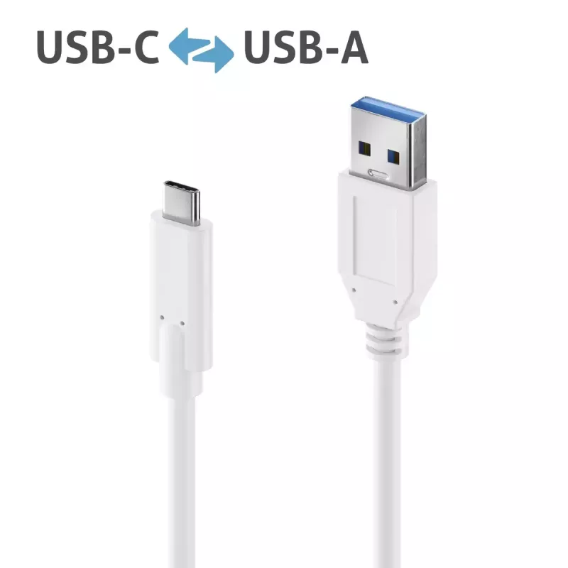 USB Cable PureLink IS2610-010 USB 3.2 Gen 2 1m USB C USB A White