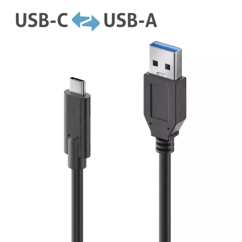 USB Cable PureLink IS2611-005 USB 3.2 Gen 2 0.5m USB C USB A Black