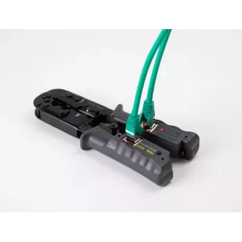 Crimp tool with stripper and network tester DeLOCK 90510