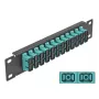 Fiber Optic Patch Panel DeLOCK 10 inch 12 Port SC Duplex aqua 1U black
