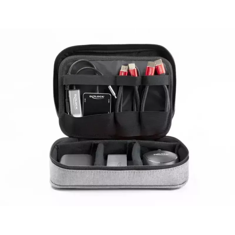 Tool Storage Case DeLOCK 18412 Grey Polyester 175x235x60mm