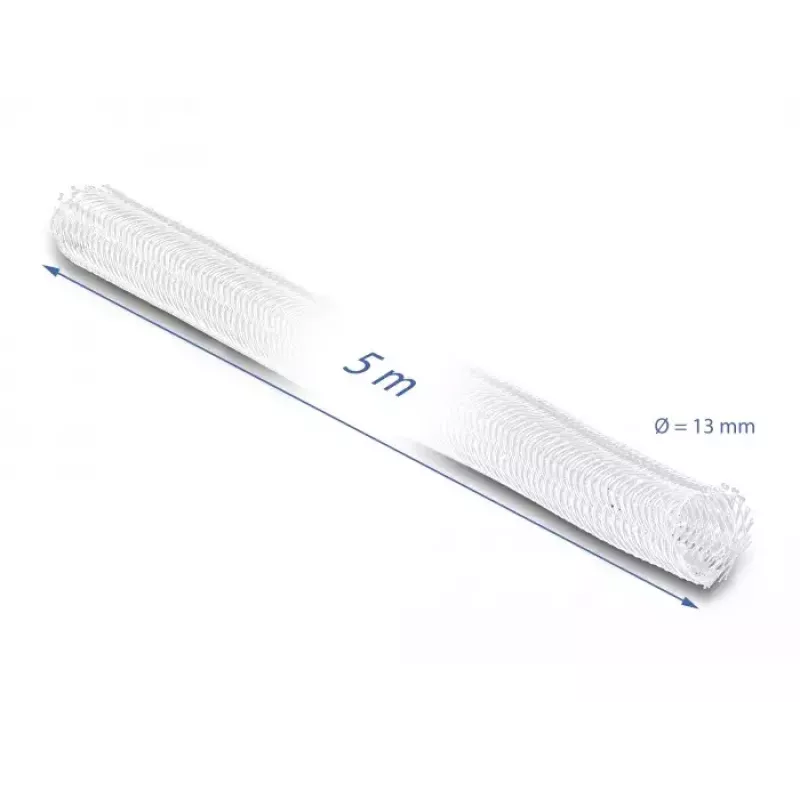 Braided Sleeve DeLOCK 20808 5 m x 13 mm White