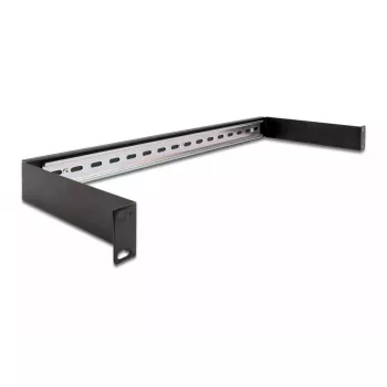 Cable rail DeLOCK 19 inch DIN rail Panel 1U black