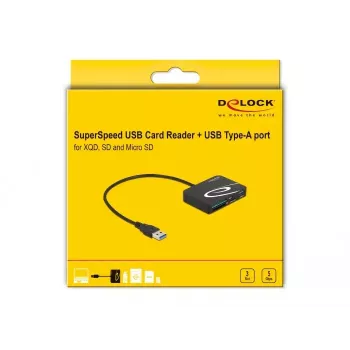 Card Reader DeLOCK 91756 Black MicroSD SD MMC USB 5 Mbit/s