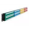 Delock 19 inch Patch Panel 48 Port Cat.5e 2U Coloured RJ-45