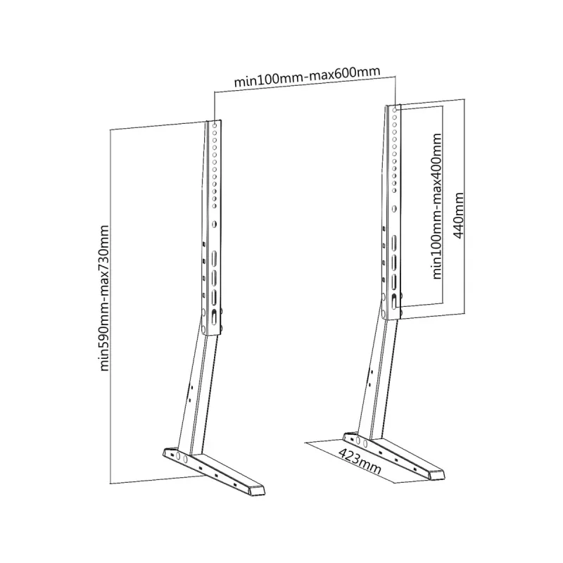 Monitor Mount PureLink PM-TVS-02 Black 165.1 cm 35 kg