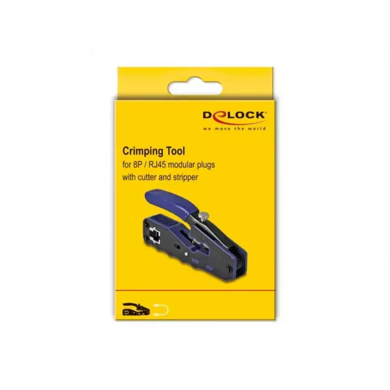 DeLOCK 90577 cable crimper Crimping tool Black Blue Width 62 mm Length 135 mm Height 20 mm