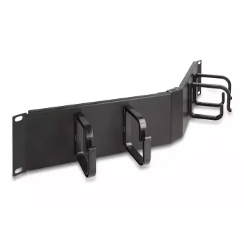 Cable management panel DeLOCK 19 inch 66978 2U angled black