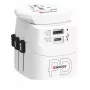Power Plug Adapter Skross 61663 Universal White 100-250V 2.4A USB