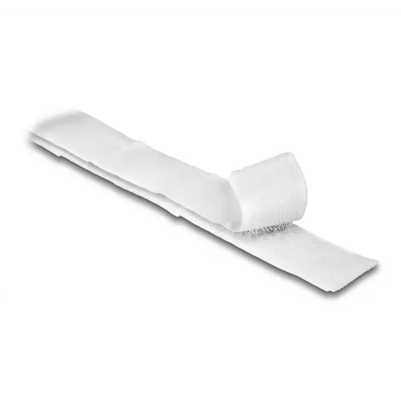 DeLOCK Hook-and-loop tape self-adhesive L 10 m x W 20 mm white