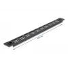 Vented Blank Panel DeLOCK 19 inch 66985 Black Metal 1U