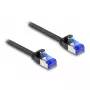 Network Cable DeLOCK RJ45 Flat Patch Cable plug to plug Cat.6A 2 m black