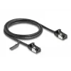 Network Cable DeLOCK RJ45 Cable plug to plug Cat.8.1 1m Black