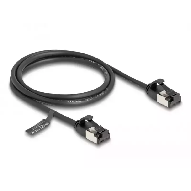 Network Cable DeLOCK RJ45 Cable plug to plug Cat.8.1 1m Black