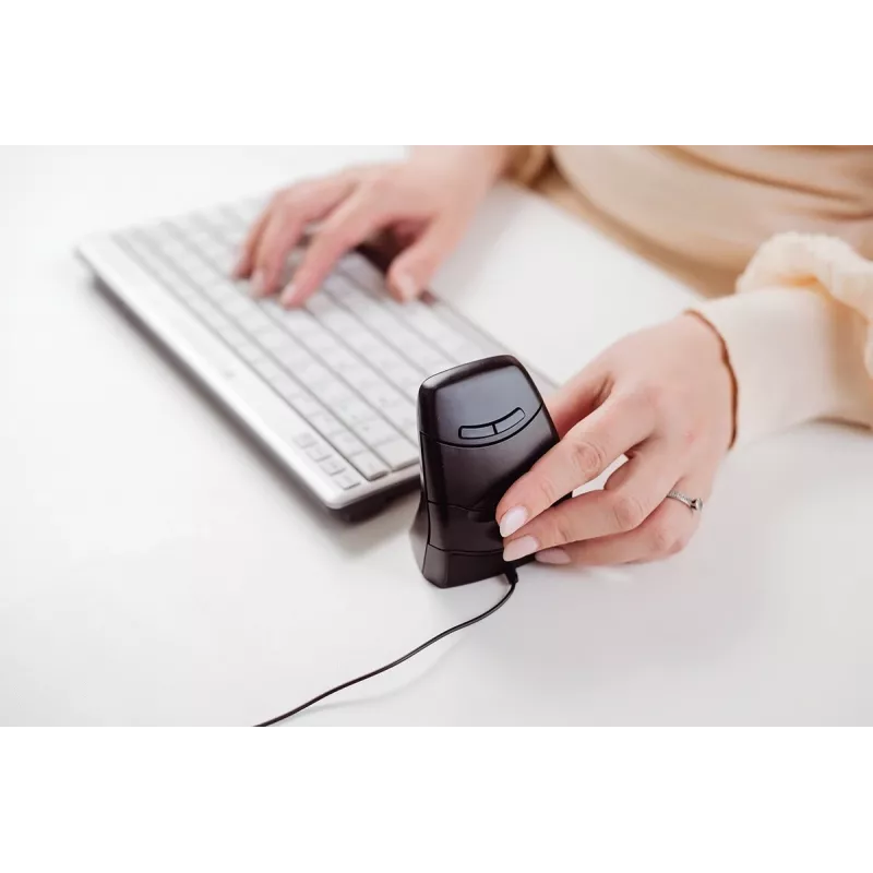 BakkerElkhuizen DXT 3 mouse wireless, Ambidextrous, Optical, RF Wireless, 2400 DPI, Black
